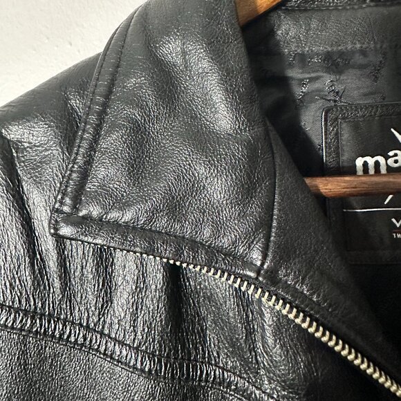Maxima by Wilsons Black Leather Jacket - Picture 3 of 7